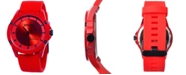 SPGBK Watches Unisex Foxfire Red Silicone Band Watch 44mm